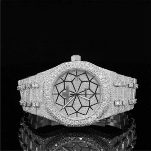 Limited Edition Automatic Self Winding Iced Out Moissanite Watch