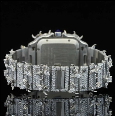 Beautiful Automatic Tree Branch Moissanite Watch For Men