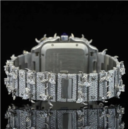 Beautiful Automatic Tree Branch Moissanite Watch For Men