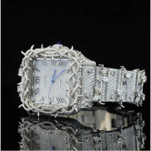 Beautiful Automatic Tree Branch Moissanite Watch For Men