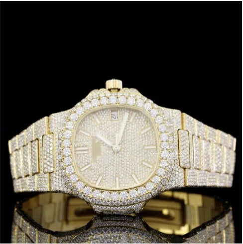 Sapphire Crystal Glass Automatic Moissanite Watch For Men