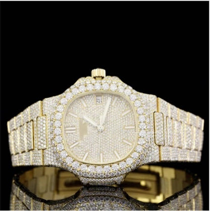 Sapphire Crystal Glass Automatic Moissanite Watch For Men