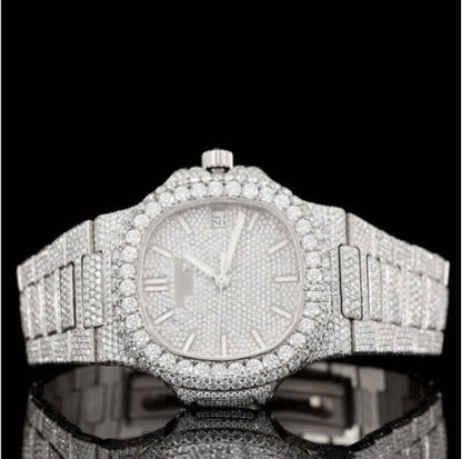 Sapphire Crystal Glass Automatic Moissanite Watch For Men