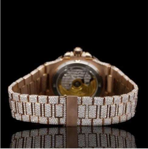 Sapphire Crystal Glass Automatic Moissanite Watch For Men