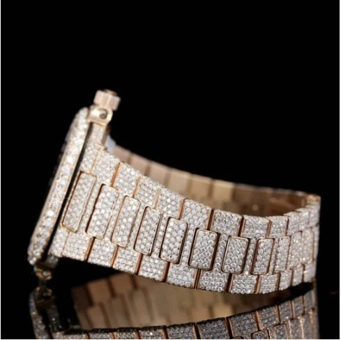 Sapphire Crystal Glass Automatic Moissanite Watch For Men