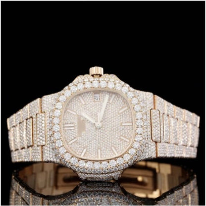 Sapphire Crystal Glass Automatic Moissanite Watch For Men