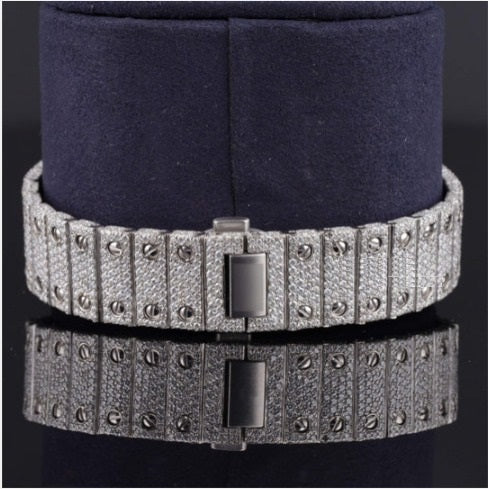 Casual Fully Iced Out Automatic Moissanite Watch For Men