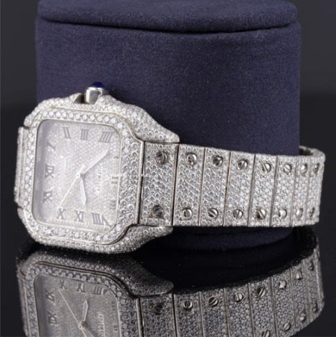 Casual Fully Iced Out Automatic Moissanite Watch For Men