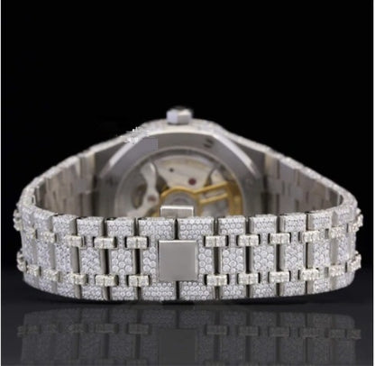 Royal Elegant Fully Iced Out Moissanite Diamond Automatic Wrist Watch For Men