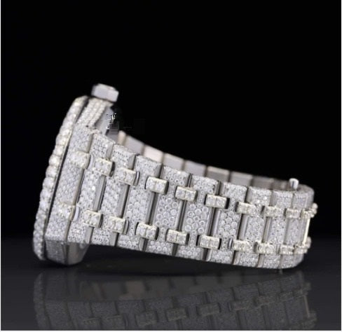 Royal Elegant Fully Iced Out Moissanite Diamond Automatic Wrist Watch For Men