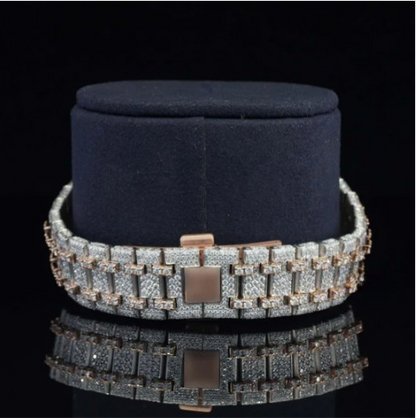 Fabulous Fully Iced Out Moissanite Diamond Watch Fully Automatic