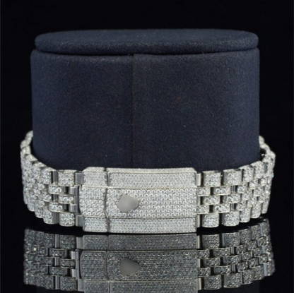 Excellent Moissanite Diamond Iced Out Watch With Chromalight Display