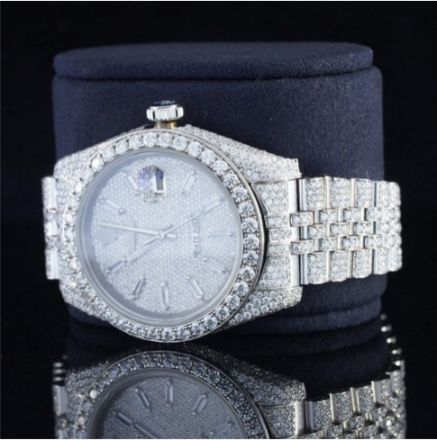 Excellent Moissanite Diamond Iced Out Watch With Chromalight Display