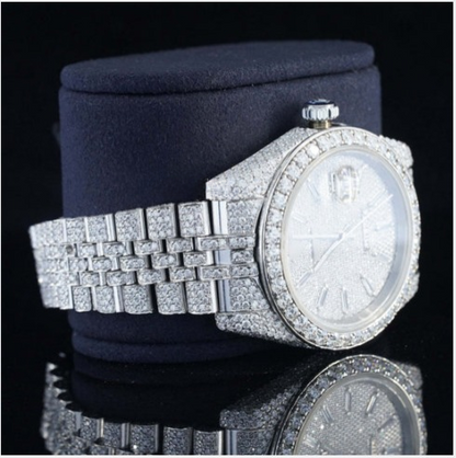 Excellent Moissanite Diamond Iced Out Watch With Chromalight Display