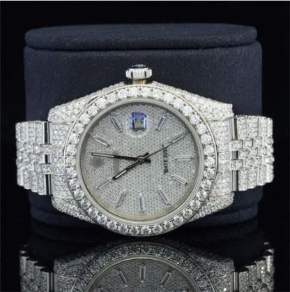 Excellent Moissanite Diamond Iced Out Watch With Chromalight Display