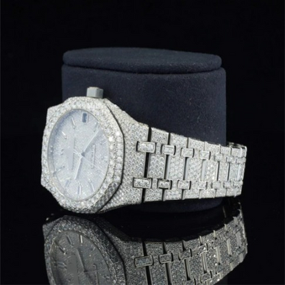 Marvellous Moissanite Diamond Watch With Swiss Automatic Movement