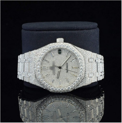 Marvellous Moissanite Diamond Watch With Swiss Automatic Movement