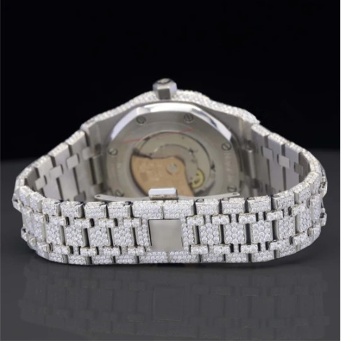 Unique Iced Out Moissanite Diamond Fully Automatic Watch For Men
