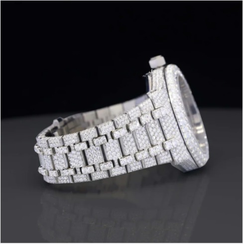 Unique Iced Out Moissanite Diamond Fully Automatic Watch For Men