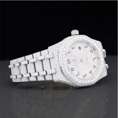 Unique Iced Out Moissanite Diamond Fully Automatic Watch For Men