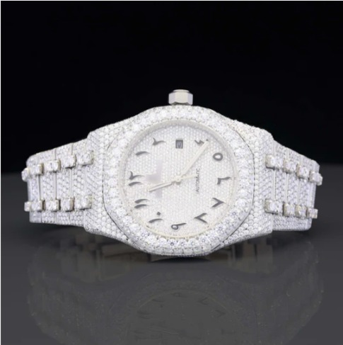 Unique Iced Out Moissanite Diamond Fully Automatic Watch For Men