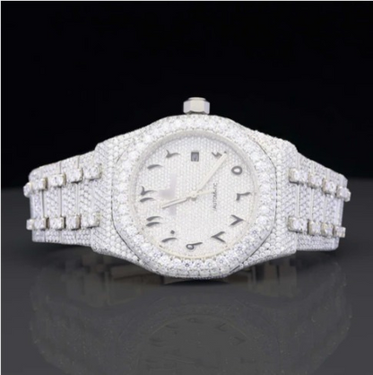 Unique Iced Out Moissanite Diamond Fully Automatic Watch For Men