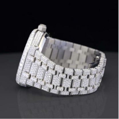 Unique Iced Out Moissanite Diamond Fully Automatic Watch For Men