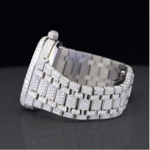 Unique Iced Out Moissanite Diamond Fully Automatic Watch For Men