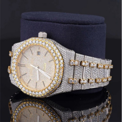 Fabulous Iced Out Automatic Analog Moissanite Diamond Watch