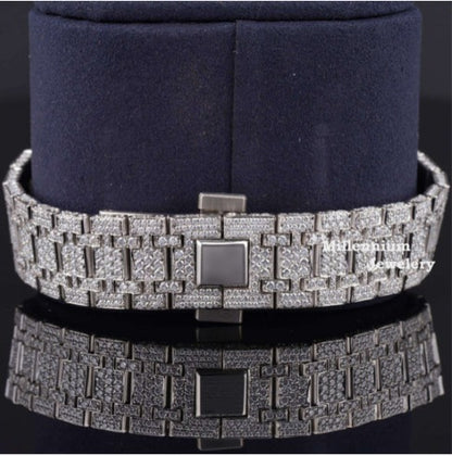 Awesome Automatic Moissanite Watch For Men Sapphire Crystal Glass