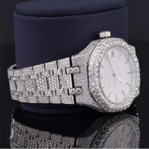 Awesome Automatic Moissanite Watch For Men Sapphire Crystal Glass