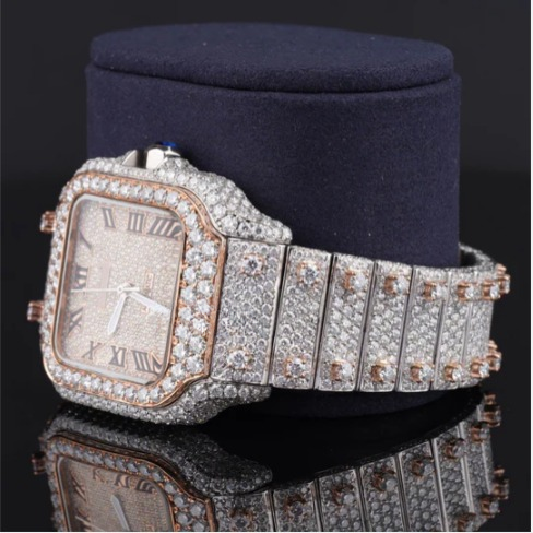 Unique Moissanite Watch Iced Out And Fully Automatic