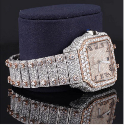Unique Moissanite Watch Iced Out And Fully Automatic