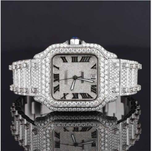 Unique Moissanite Watch Iced Out And Fully Automatic