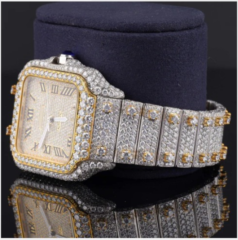 Automatic Roman Number Automatic Movement Moissanite Watch