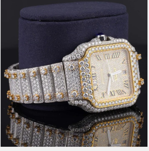 Automatic Roman Number Automatic Movement Moissanite Watch