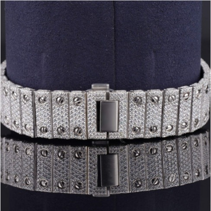 Moissanite Watch Iced Out Automatic Arabic Style Watch