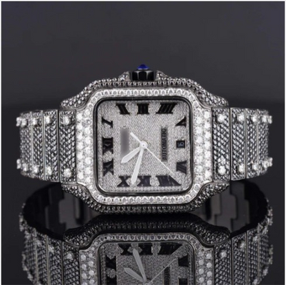 Optimus Moissanite Black Diamond Iced Out Automatic Watch