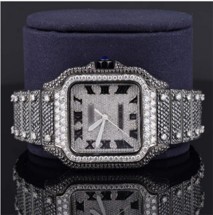 Optimus Moissanite Black Diamond Iced Out Automatic Watch
