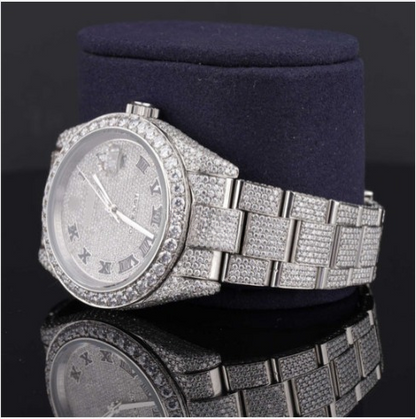 Professional Style Iced Out Automatic Moissanite Watch