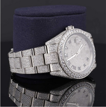 Professional Style Iced Out Automatic Moissanite Watch
