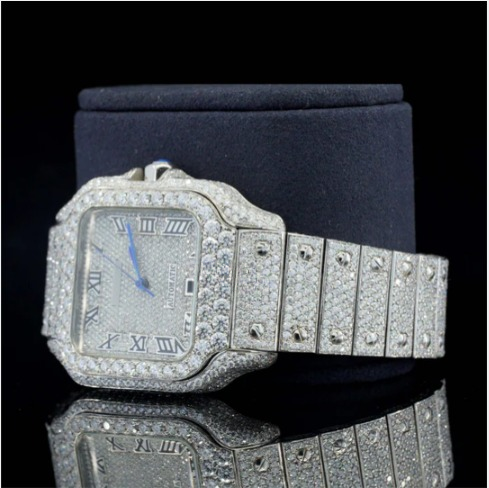 Iced Out And Automatic Business Style Moissanite Watch
