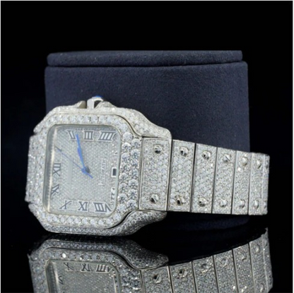 Iced Out And Automatic Business Style Moissanite Watch