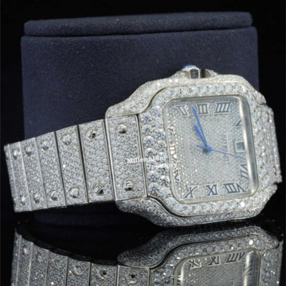 Iced Out And Automatic Business Style Moissanite Watch