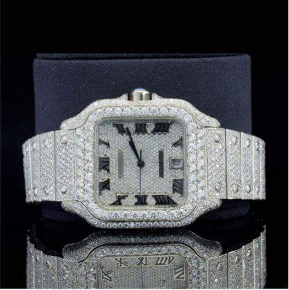 Iced Out And Automatic Business Style Moissanite Watch