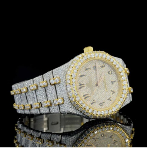 Elegant Look Arabian Style Fully Automatic Moissanite Watch