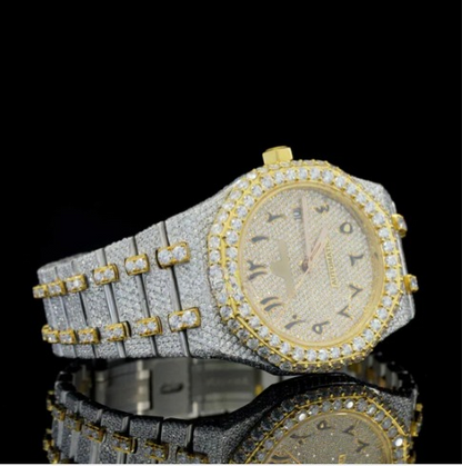 Elegant Look Arabian Style Fully Automatic Moissanite Watch