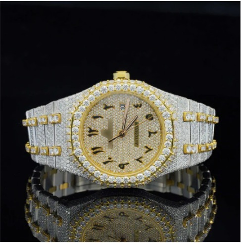 Elegant Look Arabian Style Fully Automatic Moissanite Watch