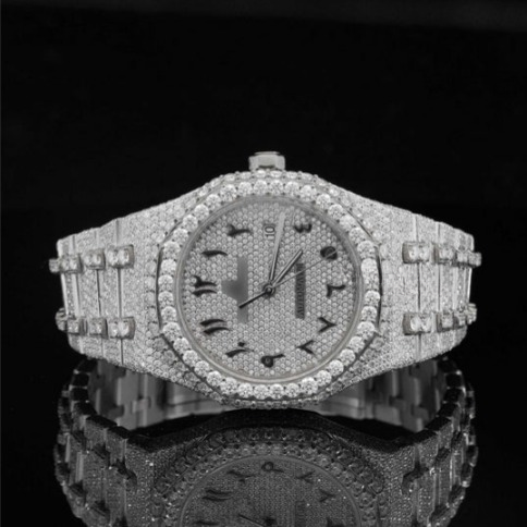 Elegant Look Arabian Style Fully Automatic Moissanite Watch