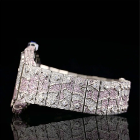 Stylish Double Color Moissanite Diamond Iced Out Watch For Men